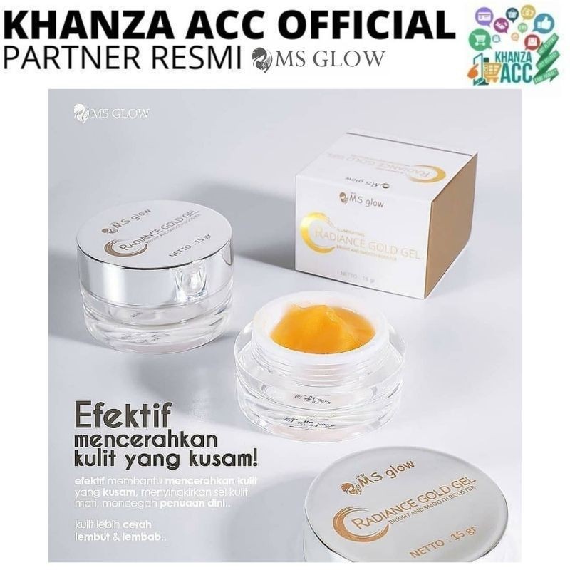KHANZAACC MS GLOW Iluminating Radiance Gold Gel Bright And Smooth Booster Original