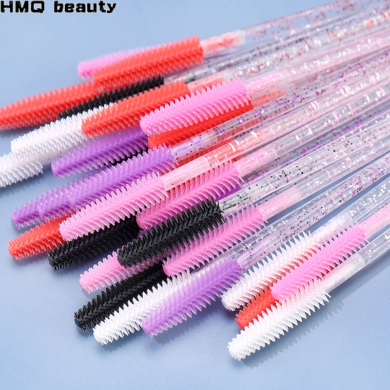 Crystal Makeup Brush Diamond Handle Silicone Gel Sikat Bulu Mata Maskara Tongkat Bulu Mata Alat Ekstensi