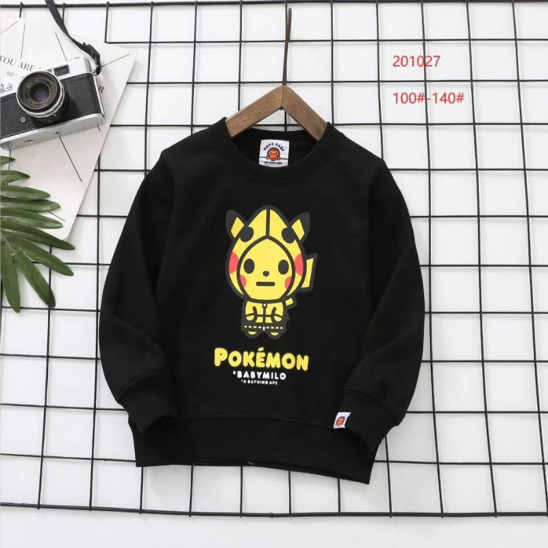SWEATER ANAK LAKI BAPE X POKEMON  PREMIUM QUALITY