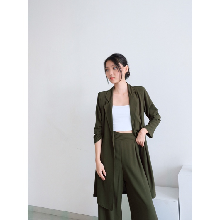 Kadaka O-0175 Long Outer Blazer Panjang Formal Wanita Flowy