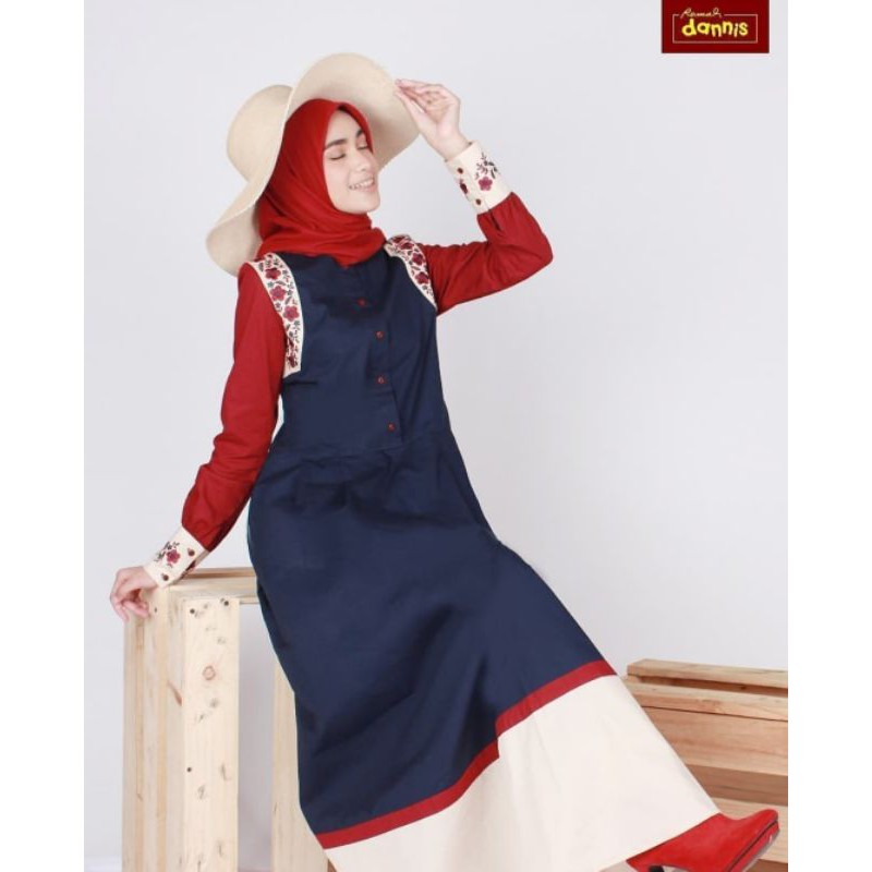 ABAYA DANNIS TERBARU BORDIR LENGAN