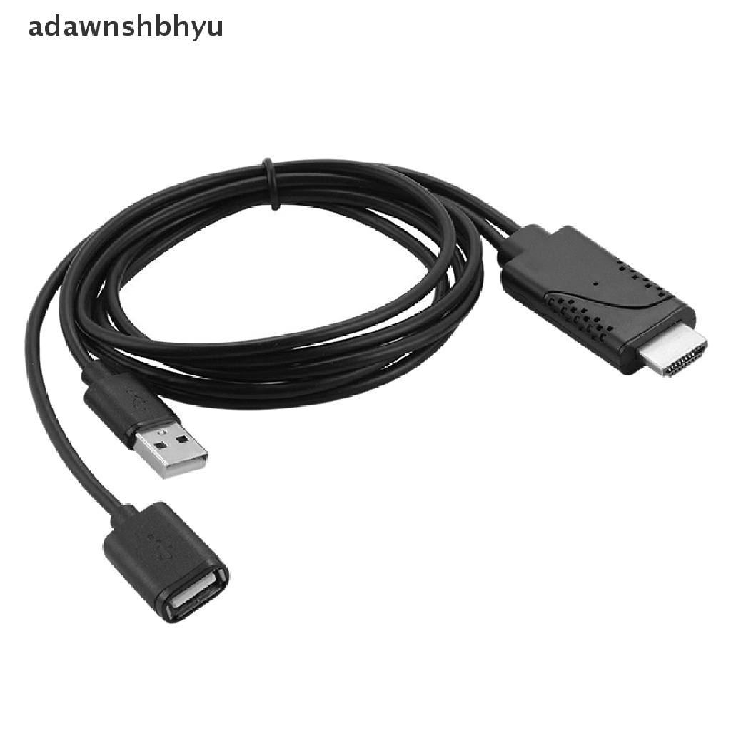 Kabel Adapter HDTV Female to HDMI Male adawnshbhyu 2in1 USB Untuk IOS 8.0 &amp; Hp Android