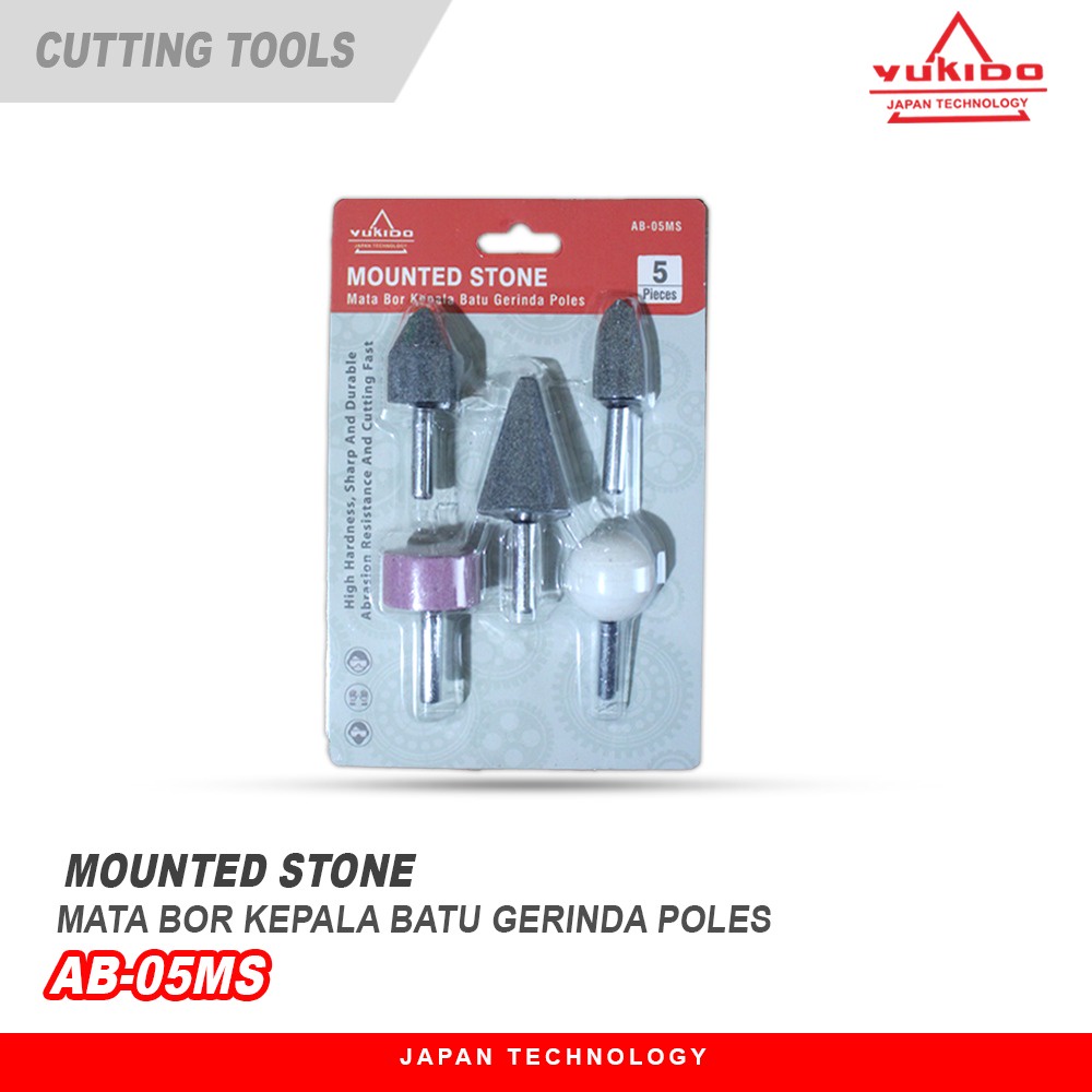 YUKIDO JAPAN !!! Mounted Stone Set 5 Pcs  Batu Gerinda Mini Mata Tuner Batu Osco Set 5pcs Batu Gerinda Botol