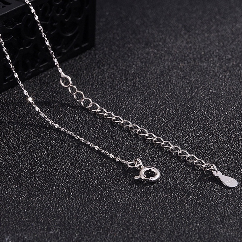 Kalung Rantai Sterling Silver 925 100% 9 Gaya Dapat Disesuaikan Untuk Wanita