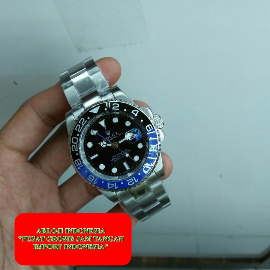 Jam Rolex Batman Gmt Master Ii Strap Oyster Metic 40mm Garansi 1th