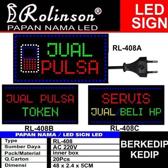 

Papan Nama LED / LED Sign / Papan Jual Pulsa / Papan Jual Beli HP