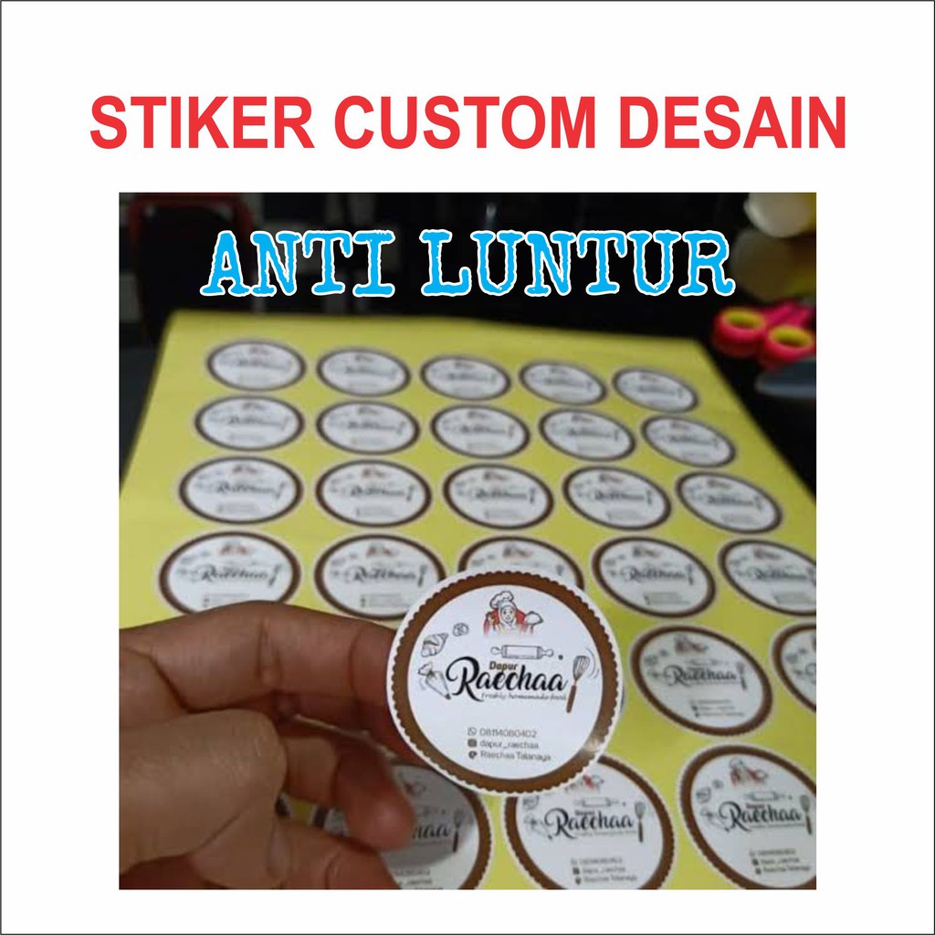 

Stiker Olshop Toko Label Kemasan Kue Cutting Bebas Desain