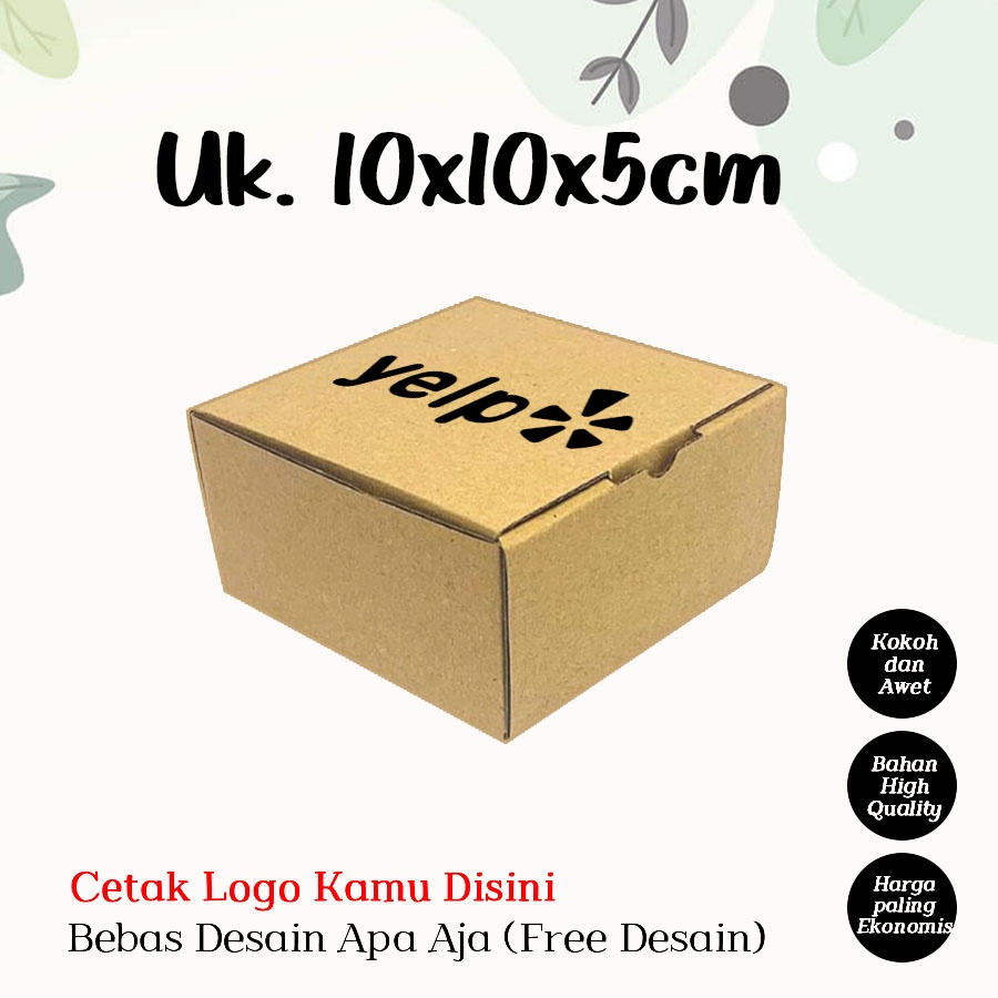 

(+SABLON) Kardus Custom Mini Uk. 10x10x5 CM / Kardus Packng Olshop Aksesoris Souvenir Wedding / Dus Box Gift Kado Packaging Onlin Shop / Dus Kue dan Snake