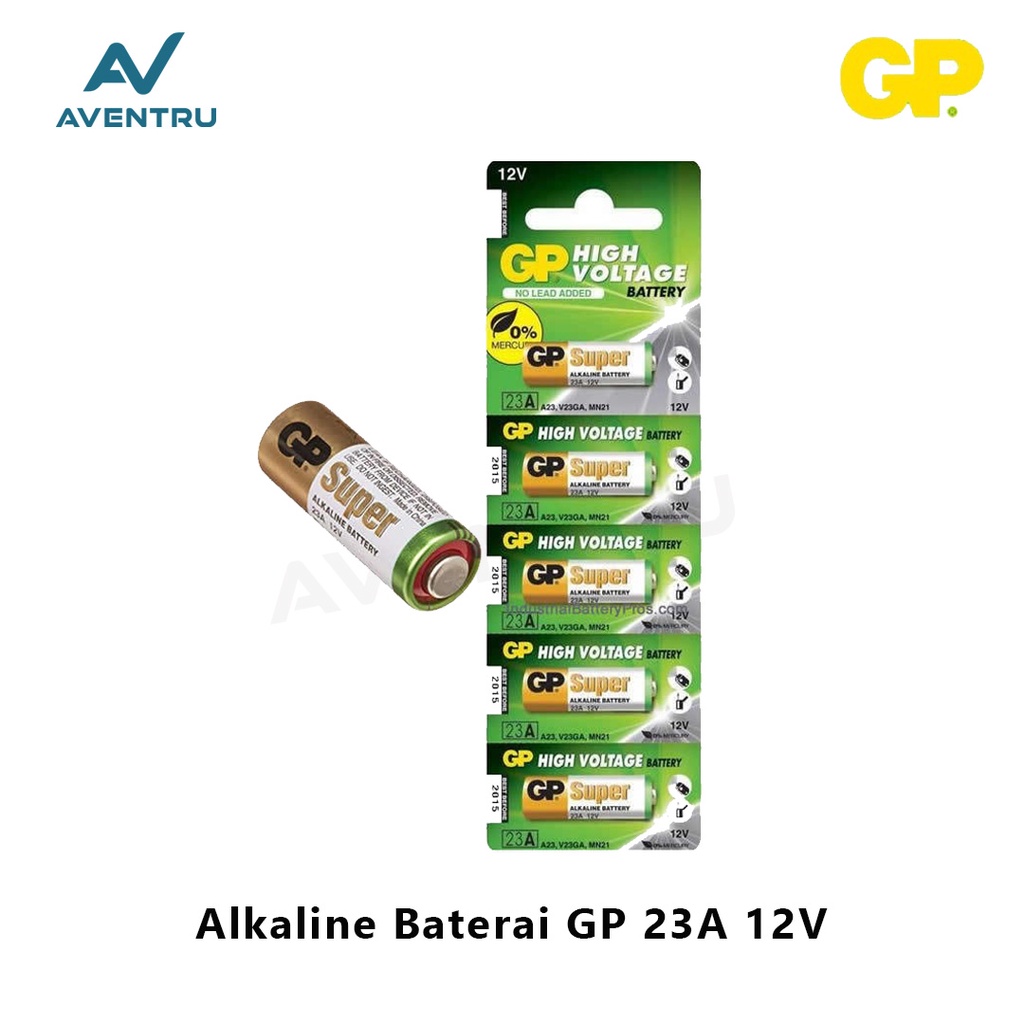 Baterai GP 23AE 12B Ultra Alkaline Batere Remote Battery A23 23A MN21