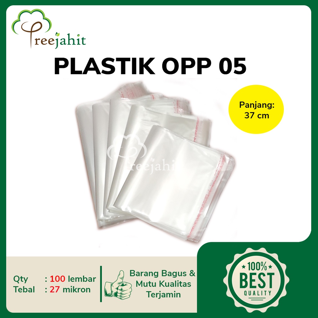 Plastik OPP Baju Celana Souvenir 21x37 26x37 28x37 30x37 32x37 27 mikron 100 lembar