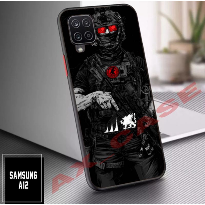 Ax Case custom Samsung A12 Fashion AesThetic Army series Premium Quality Hardcase custom semua tipe 