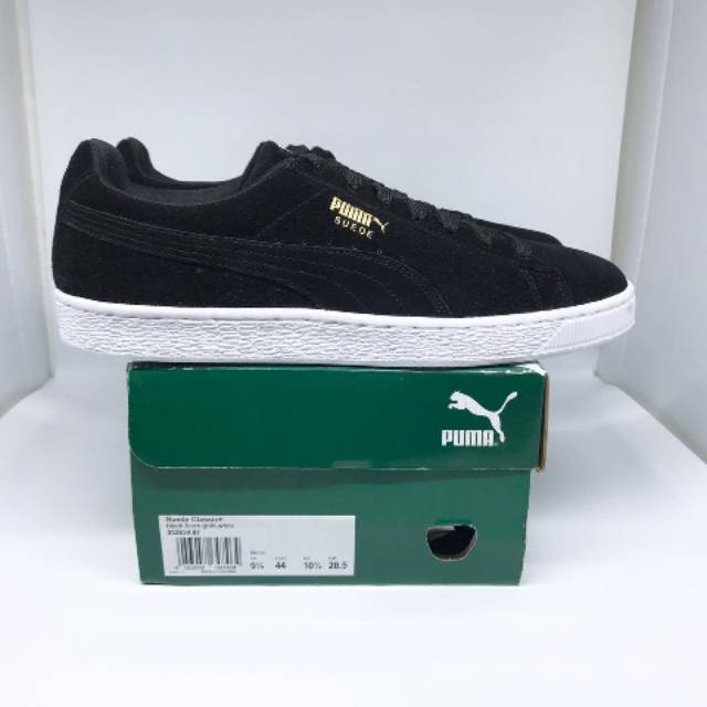 Sepatu Puma Suede Classic Black Team Gold White - Original Resmi -  BNIB