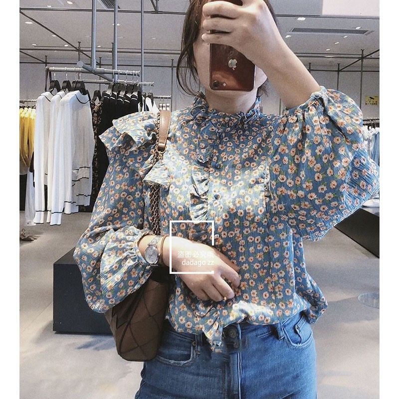 BEARYJEANS Atasan Wanita Import Kemeja Bunga-Bunga Korean Shirt - BJ025