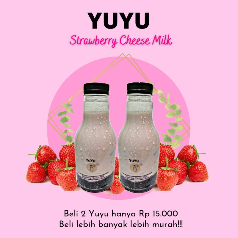 

Paket 2 Yuyu Strawberry Cheese Milk