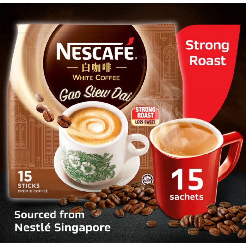 Kopi Instant Nescafe Singapore White Coffee Original 15 x 36 Gram