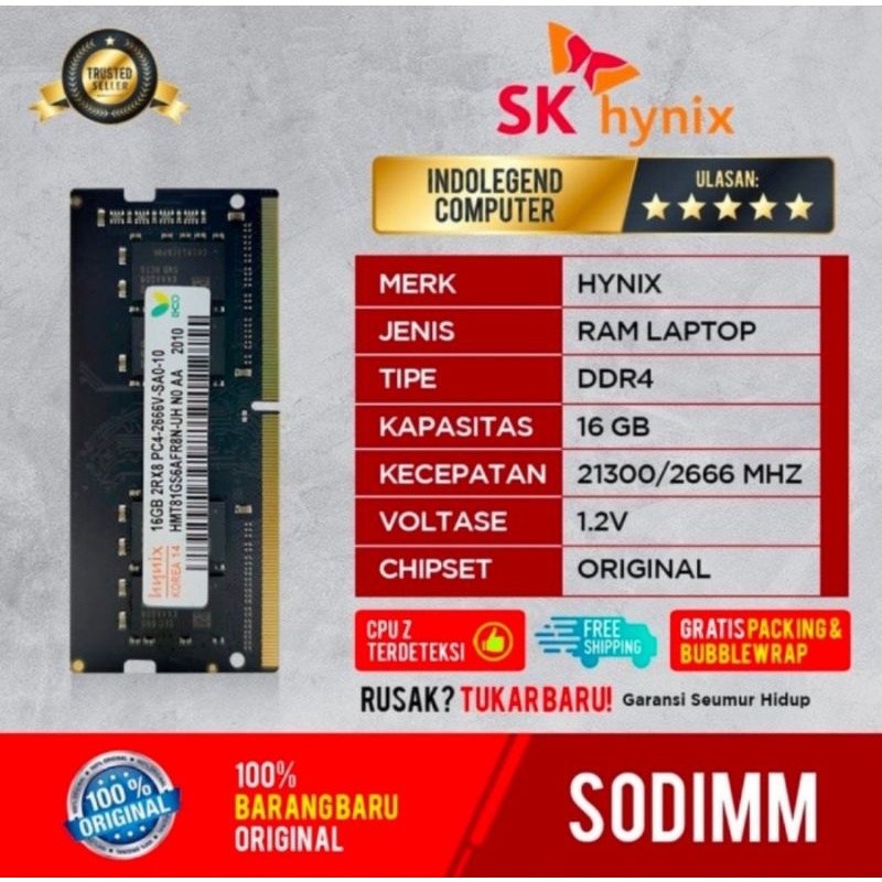 RAM HYNIX SODIM DDR4 16GB PC2666