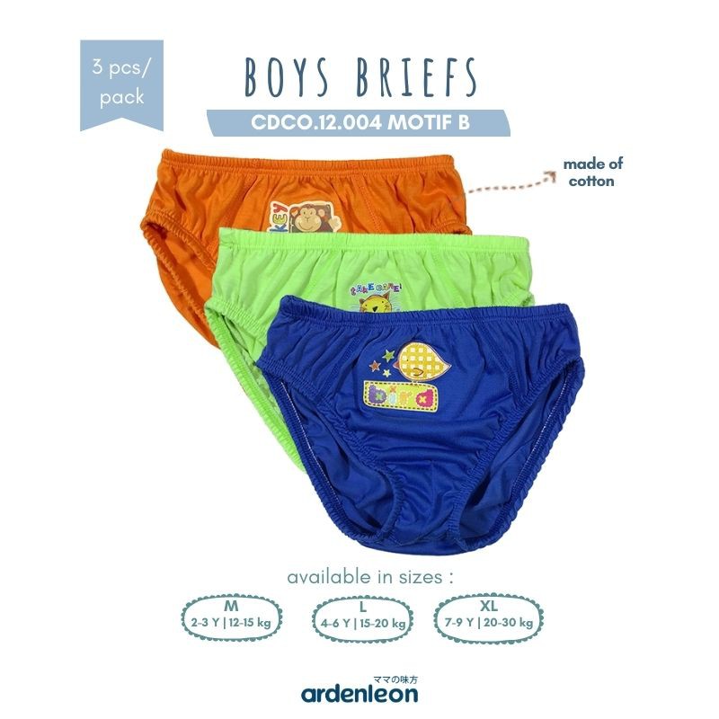 

ARDENLEON (3pcs) Celana Dalam Anak Laki-Laki Motif A CDCO.12.003