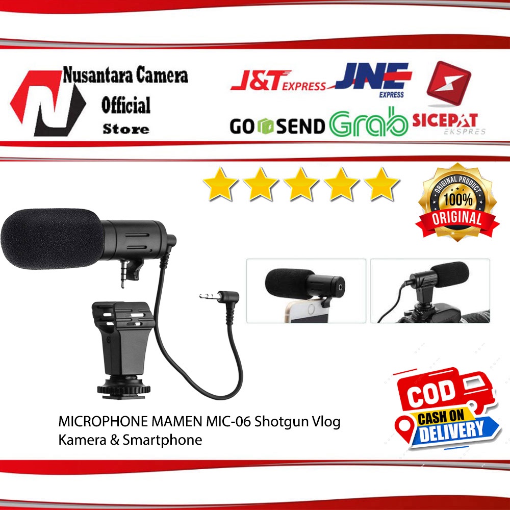 MICROPHONE MAMEN MIC-06 Shotgun Vlog Kamera & Smartphone Smule Youtube