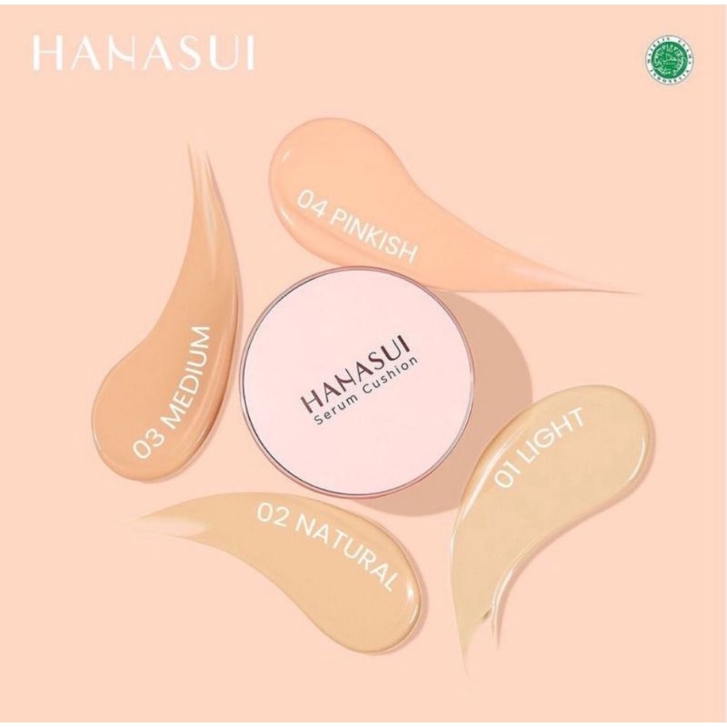 Hanasui Serum Cushion 15gr - Foundation Flawless Natural Dewy Finish Perfect