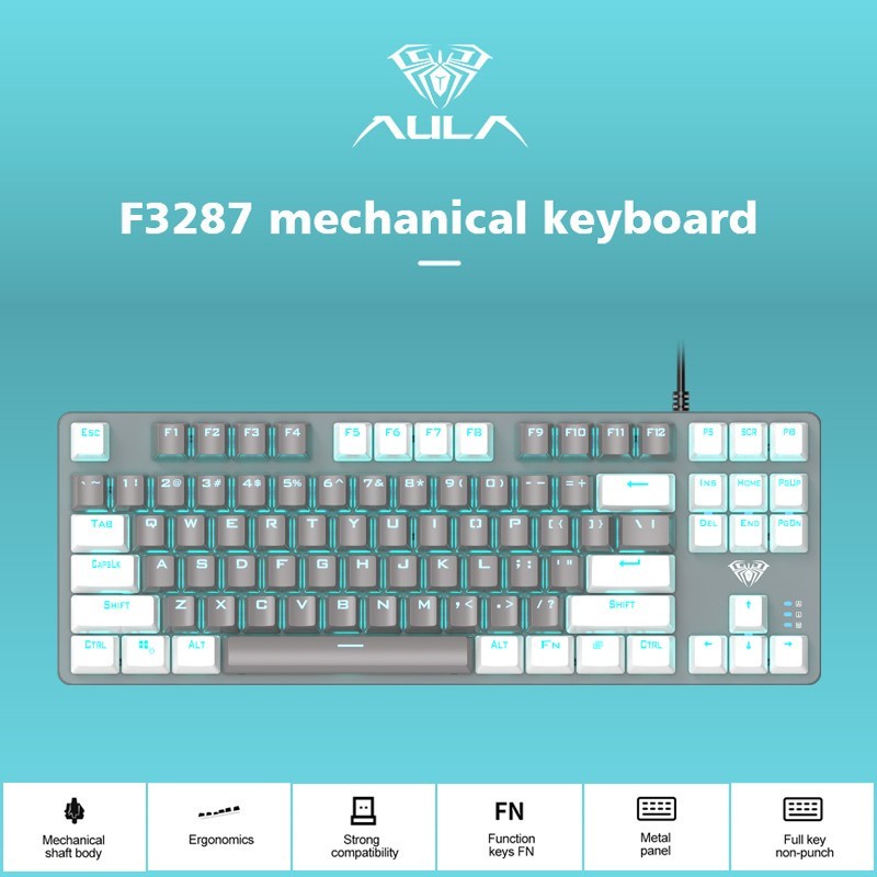 Keyboard Gaming Mechanical AULA F-3287 TKL-AULA F3287