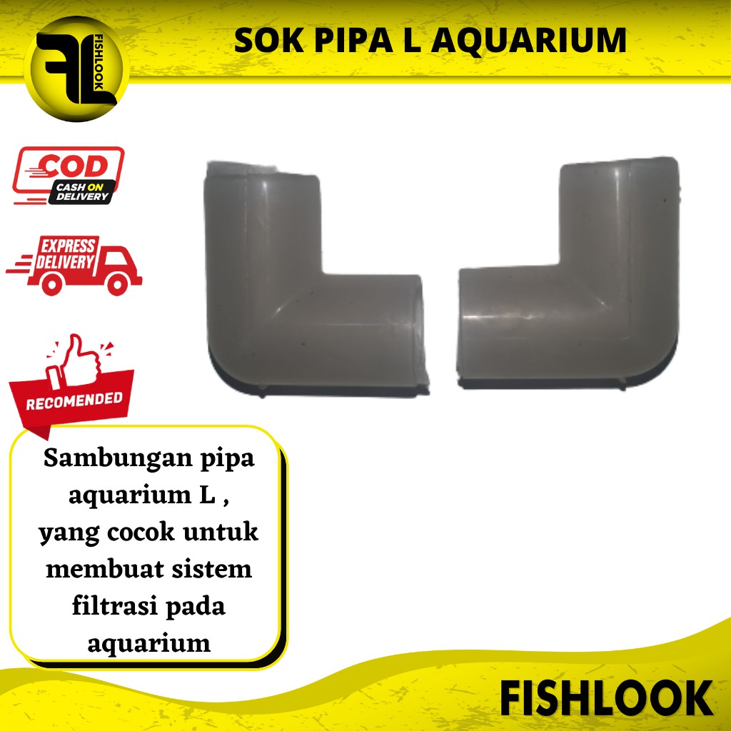 SOK PIPA / KENI L Aquarium AKUARIUM Sambungan PIPA Bentuk L Aquascape