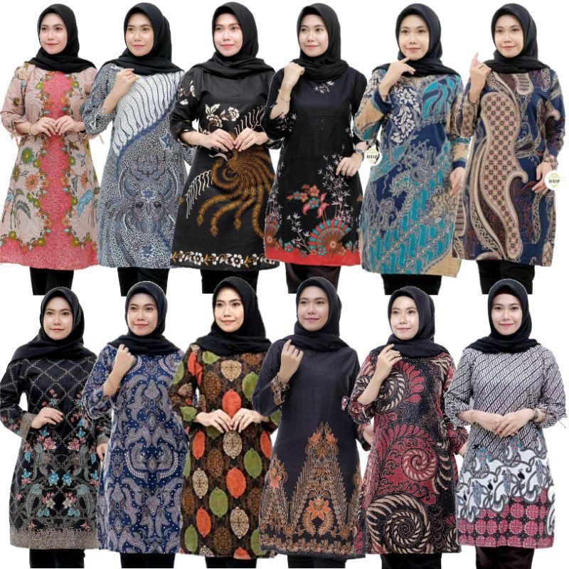 BATIK TUNIK  TUNIK BATIK KERJA. TUNIK BATIK KANTOR  TUNIK BATIK TERBARU