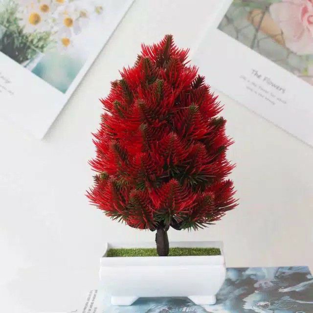 Tanaman Bunga Hias Plastik CEMARA Artificial Pot Bunga Plastik CEMARA-1