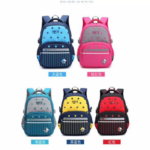 Back Pack Double Decker_Tas Ransel Anak_Lol_Unicorn_Superhero_Paw Patrol_Shopkins Fashion bintang