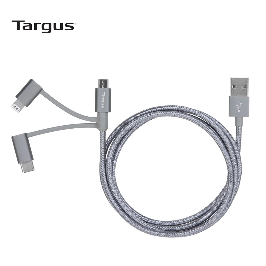 Kabel Data Targus ACC1011 3 in 1 USB A to Micro Usb USB-C Lightning