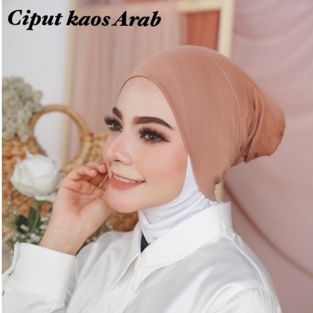 Ciput Basic Kaos / Ciput Arab Karet / inner kaos / Ciput Kupluk Kaos / Ciput Kaos Polos  inner hijab -mw