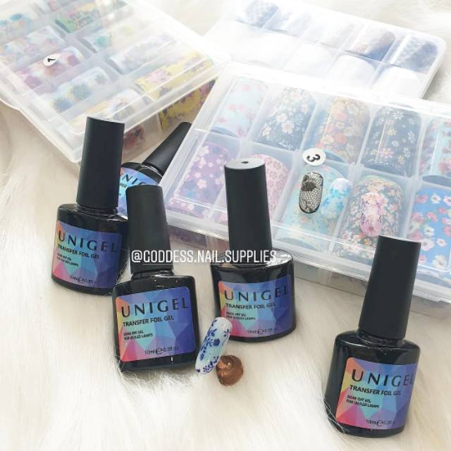 TRANSFER FOIL UV GEL TRANSFER FOIL GLUE NAILART STICKER FOIL GEL