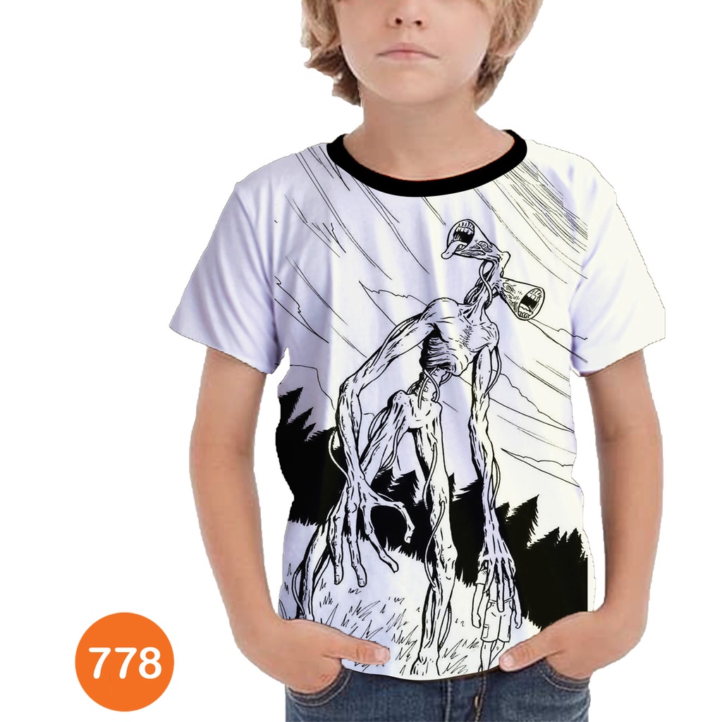 Baju Anak Siren Head Baju 3D Kartun TV Animasi #COWO-778