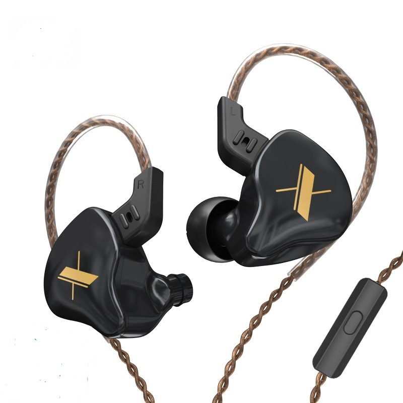 KZ EDX Wired Dynamic HiFi Heavy Bass In-ear Gaming Earphone-Black