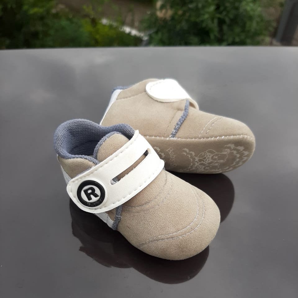 VINANDOZ PRL05 Sepatu anak Bayi Newborn Prewalker Laki Laki Perempuan Bahan Super Lembut Motif Prepet 0-11 bulan