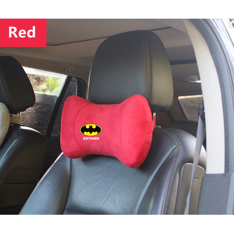 G-club Bantal Leher / Kepala Bahan Memory Foam Motif Batman Untuk Jok Mobil