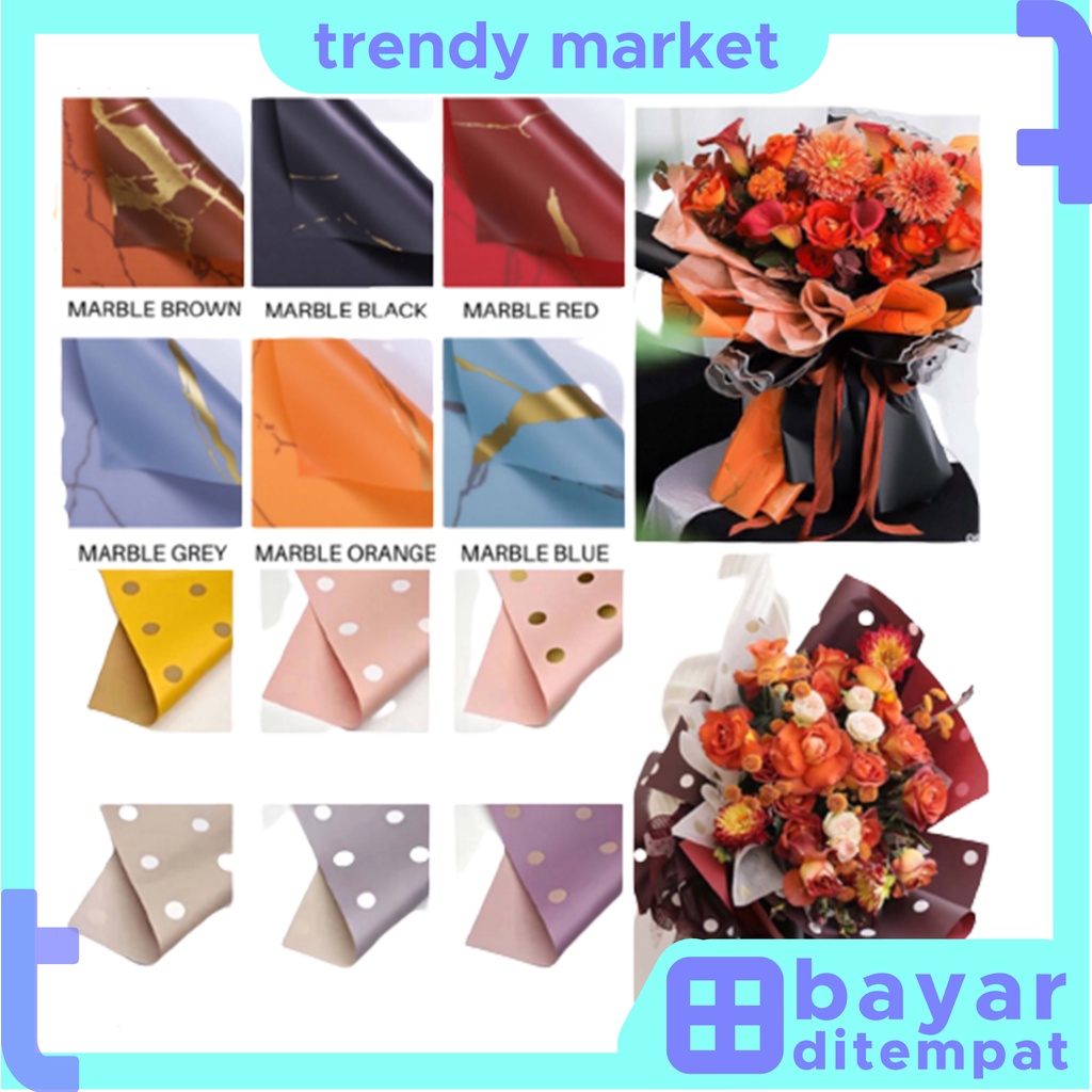

TRENDYMARKET Flower Wrapping Paper Kertas Buket Bunga Florist Tissue /Marble Florist Ecer Serat Pembungkus Bunga KB04 / KB11 / KB20