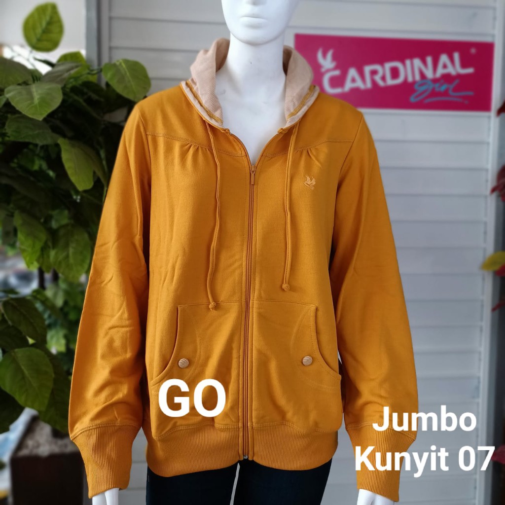 gof CARDINAL SWEATER JUMBO Pakaian Wanita Outerwear Jaket Big Size Extra Size Mama Size Casual Bagus