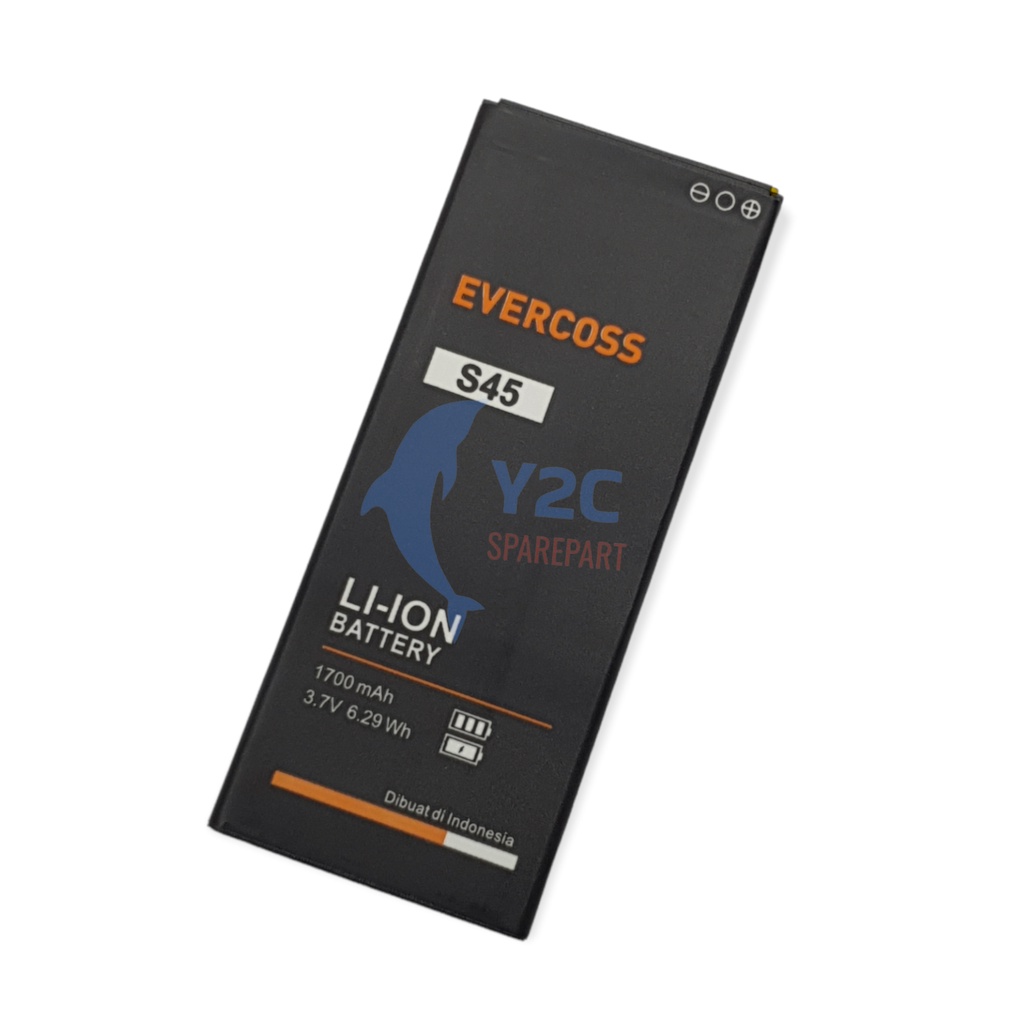 BATERAI EVERCOSS S45 ORIGINAL OEM / BATRE / BATERE / BATRAI / BATREI / BATU