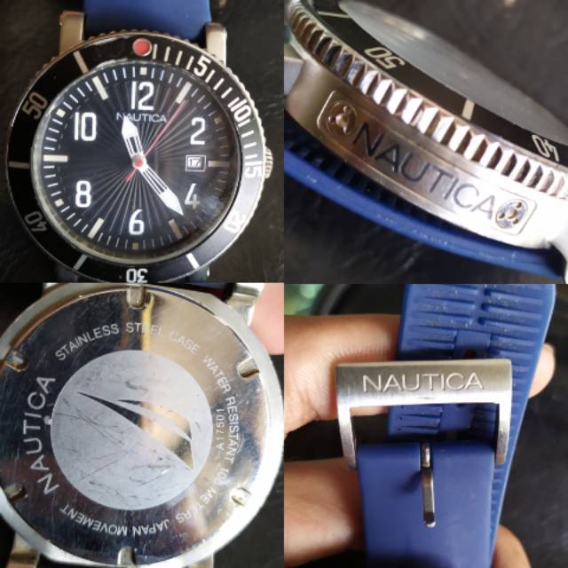 Preloved Jam NAUTICA Diver second bekas