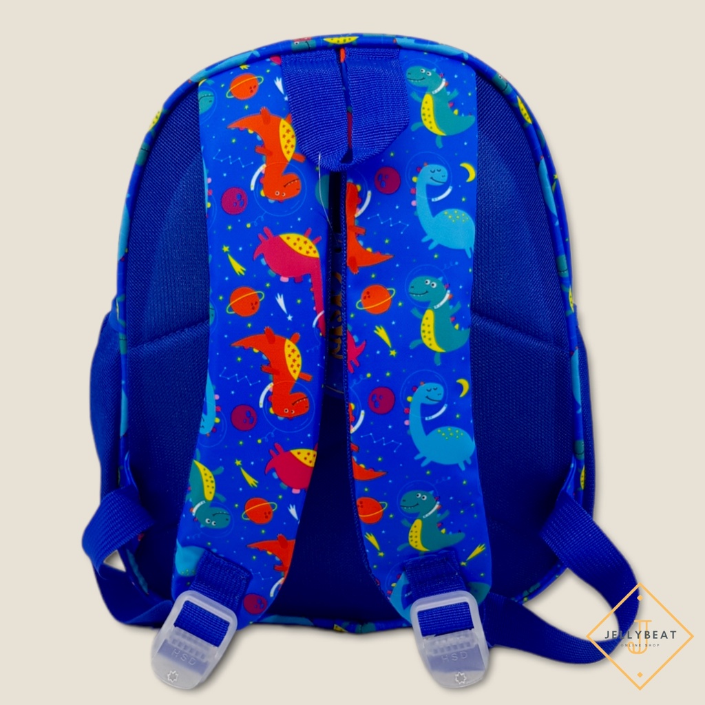 TAS RANSEL 3D ANAK TK 13 INCH KARAKTER DINO LIGHT BLUE