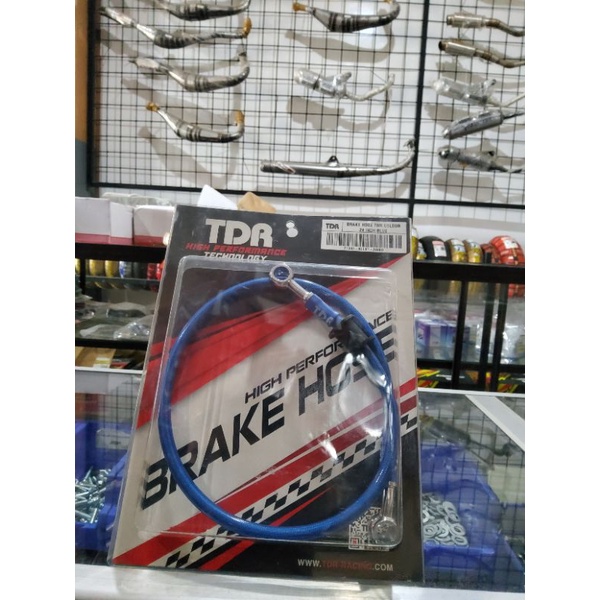 TDR BRAKE HOSE 24 INCH BLUE