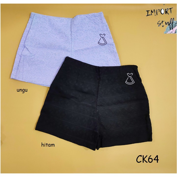 CK64 - CELANA PENDEK SHORT LACE WANITA CELANA IMPORT MURAH