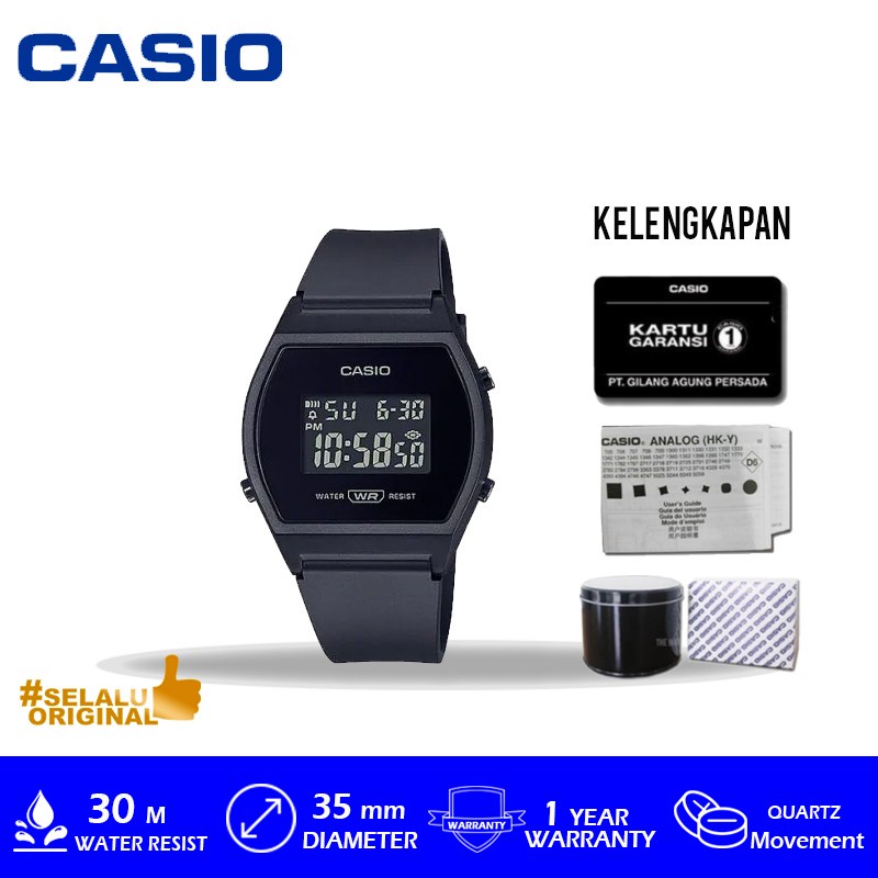 Jam Tangan Casio LW-204-1BDF Dengan BOX Kaleng Original Bergaransi Resmi 1 Tahun