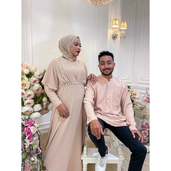 COUPLE621#2 IN 1 /GAMIS WANITA/KOKO PRIA/BAJU COUPLE