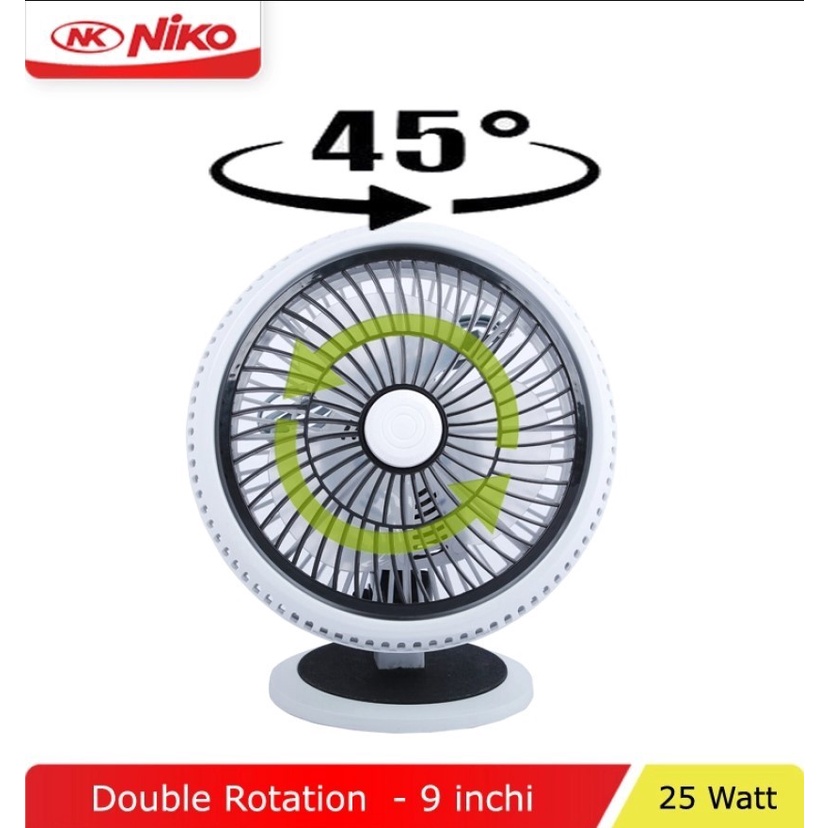 Niko Desk Fan NK 906A Kipas Meja 9 Inch 25 Watt 2 Speed