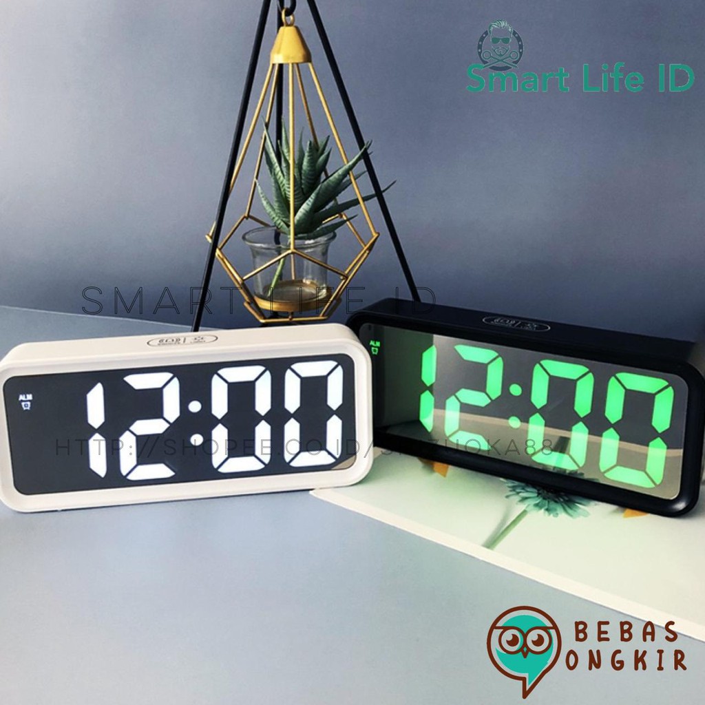 Jam Meja Digital Led Weker / Digital Alarm Clock Mirror USB Power 2021 DT 6508