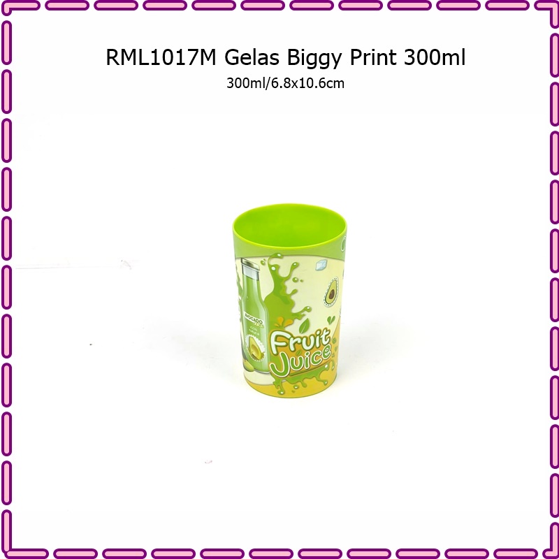 RML1017M Gelas Minum Anak Biggy Print 300ml