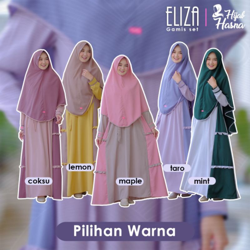 GAMIS SET ELIZA ORI BY HASNA HIJABKU