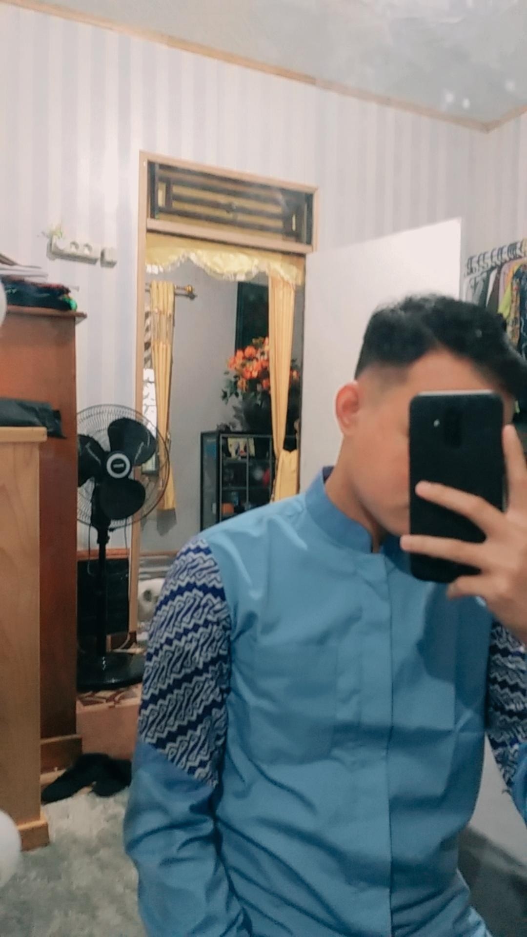 Kemeja Koko Batik Slimfit | Mahapatih Skyblue | Bisa Custom Xxs - Xxl - Xxxl