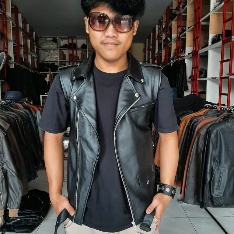 Rompi Kulit Pria Ramones Changcuters Bikers Rider Motor Touring